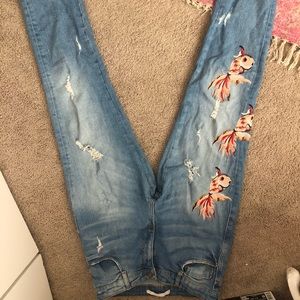 Zara koi fish jeans